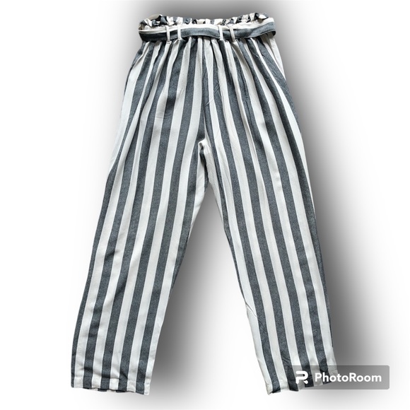 Paper Bag Striped Pants - Picture 6 of 7